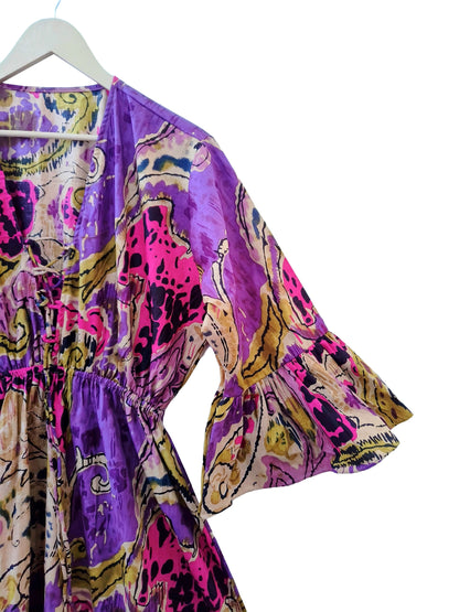 Indian Cotton Cardigan Women Maxi beach Cover up Hippie Summer Party Wear Dress - Handicraft Trend