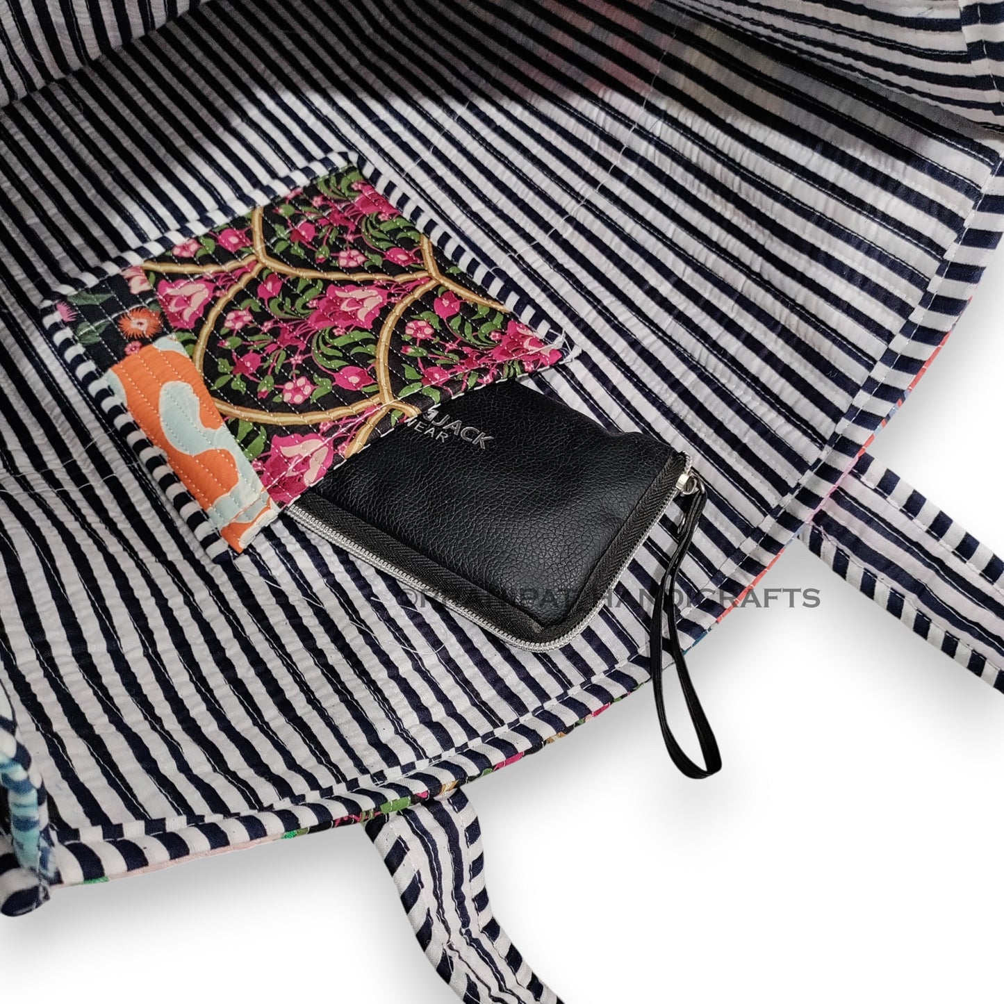 Women Cotton Quilted Bag Shoulder Beach Travel Tote Bag - Handicraft Trend